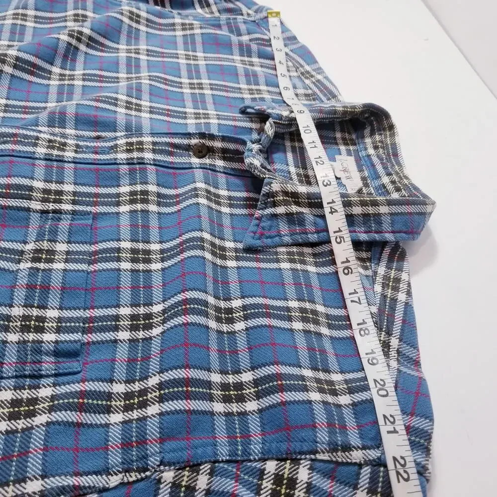 Vintage J. Crew 100% Cotton Plaid Collared Shacket Casual Long Sleeves Shirt